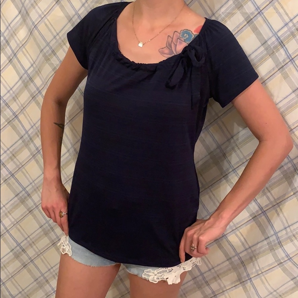 Dark blue work blouse